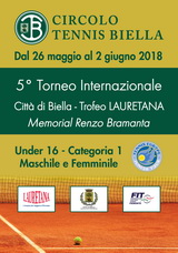 5° Torneo Internazionale di Tennis U16 Città di Biella 2018