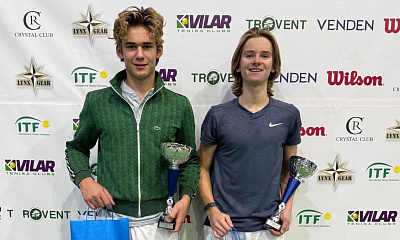 ITF World Junior Tour. Vilar International Trophy. Лацис с напарником забрали парный разряд