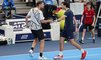 ATP Challenger Tour. Danube Upper Austria Open. Лютаревич с напарником уложились в 50 минут