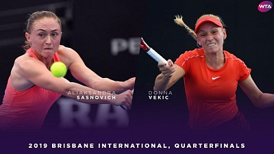 WTA Tour. Brisbane International. Саснович уступила в четвертьфинале.