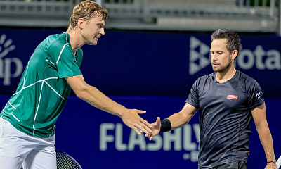 ATP Challenger Tour. Cancun Country Open. Лютаревич с напарником отыграли три сетбола