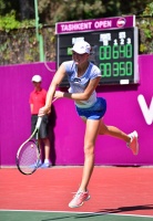 WTA International.  Tashkent Open 2014. Говорцова в четвертьфинале, Саснович – нет. 