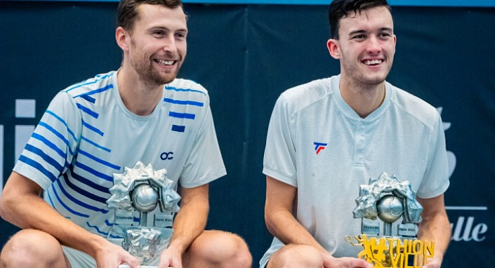 ATP Challenger Tour. Thionville Open. Лютаревич с напарником — сильнейшие среди дуэтов