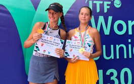 ITF World Junior Tour. Tajikistan Tennis Federation Cup. Манжос одолела Разину в парном финале